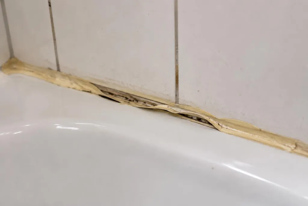 Kitbedrijf Brummen – loslatende kit naast het bad